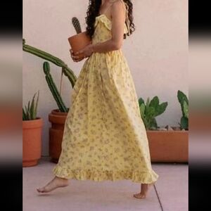 Doen Yellow Wendelin Midi Maxi Dress